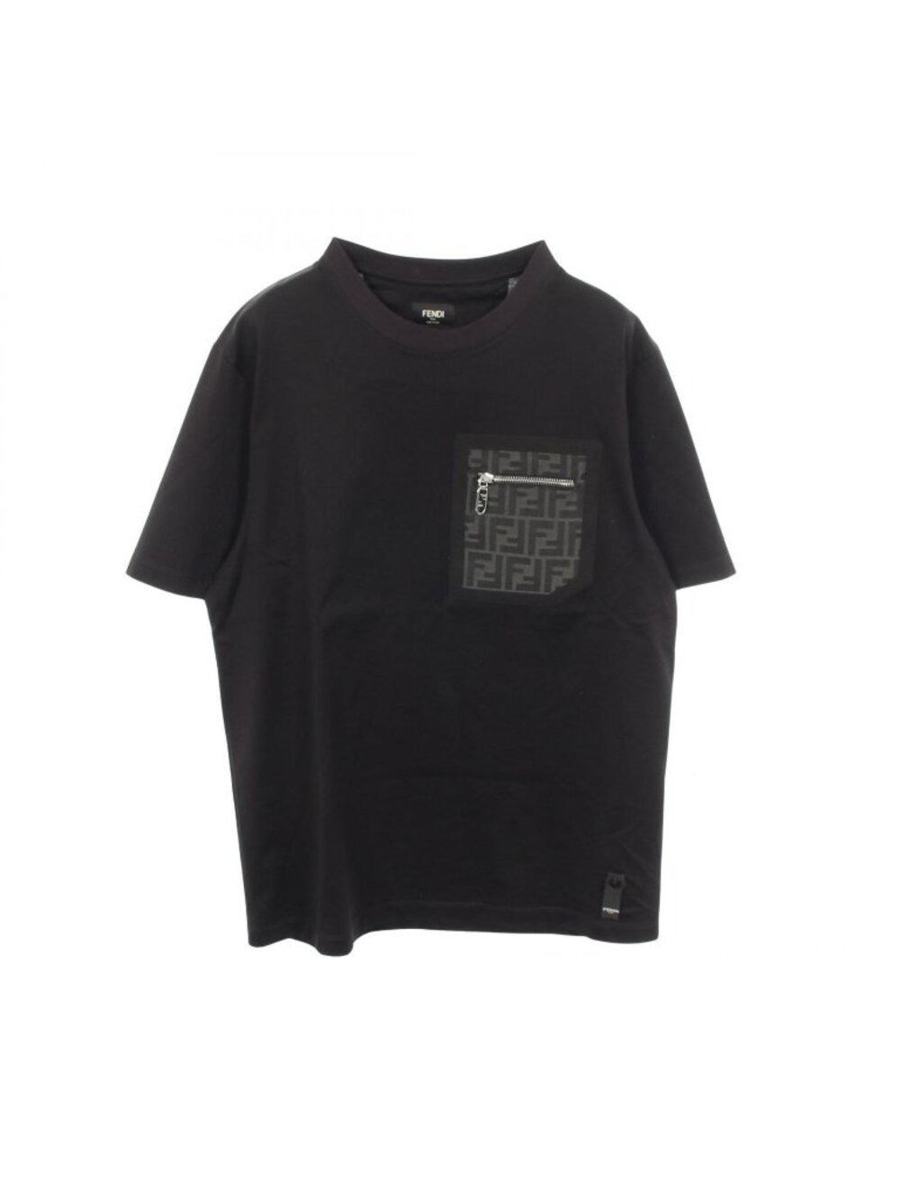 Fendi Short Sleeve T-Shirt Zucca with Zip Pocket Cotton